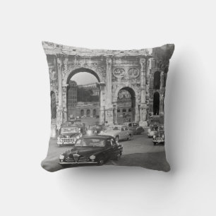 Almofada Carros e monumentos antigos Roma Italyvintage,