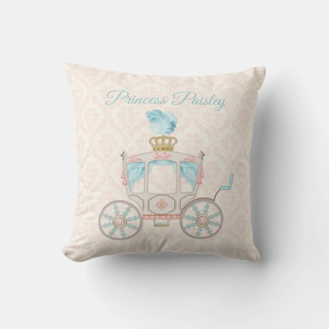 Almofada Carruagem Personalizada de Princesa de Conto de Fa (Frente)