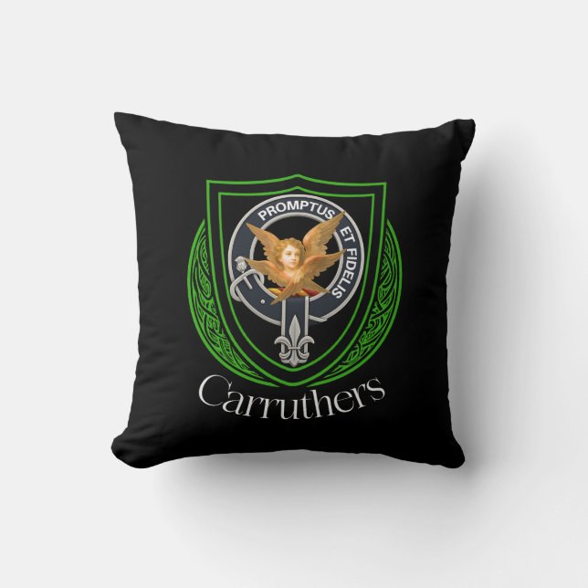 Almofada Carruthers Scottish Clan Crest (Frente)