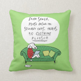 Almofada Carta de Cachorro aos Papais noeis - Design de Nat