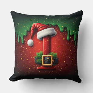 Almofada Carta de Natal I Com Monograma de Enfeite de Natal