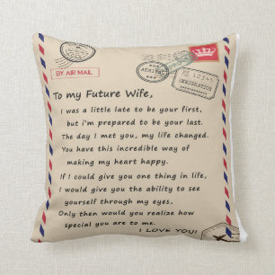 Almofada Carta Personalizada Para Minha Futura Mulher Do Ma