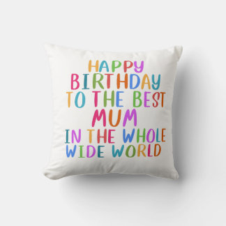 Almofada cartão de aniversário mãe