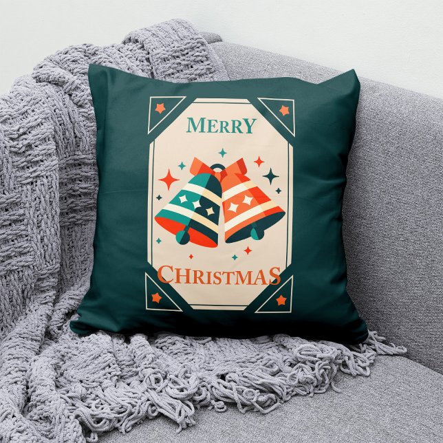 Almofada Cartão de Natal - Balas de Natal e Estrelas (Criador carregado)