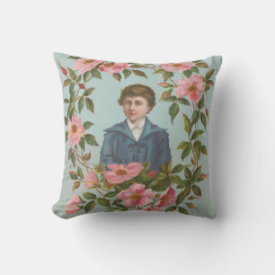 Almofada Cartão de São Valentim Alemão Antigo Kitsch, 1884