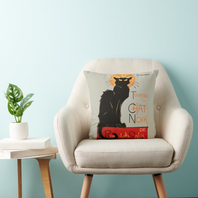 Almofada Cartaz Clássico do Gato Preto Steinlen Chat Noir F (Cadeira)