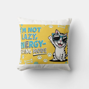 Almofada Cartaz de gato engraçado, gato de desenho animado