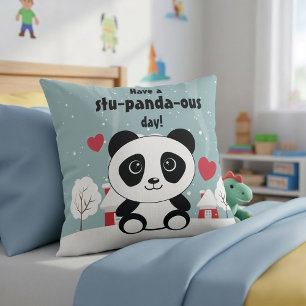 Almofada Cartografia de miúdos kawaii, bonitinhos, de pand