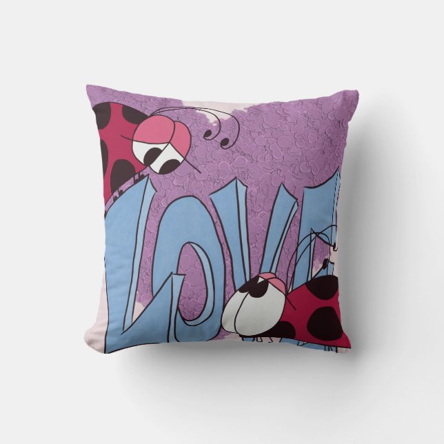 Almofada Cartoon Adorable Ladybug Love (Frente)