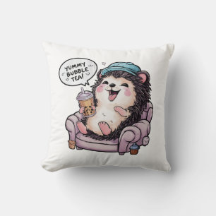 Almofada Cartoon Adorável Hedgehog: Cozy, Kawai Vibes