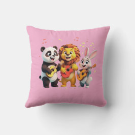 Almofada 🎵 Cartoon Animal Music Party – Fun & Cute Musical