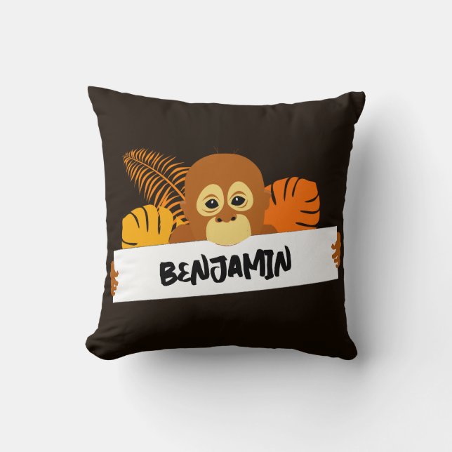 Almofada Cartoon Baby Orangutan (Frente)