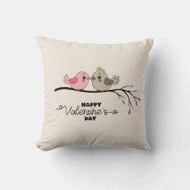 Almofada Cartoon Bonito Aves no Dia do Namorados