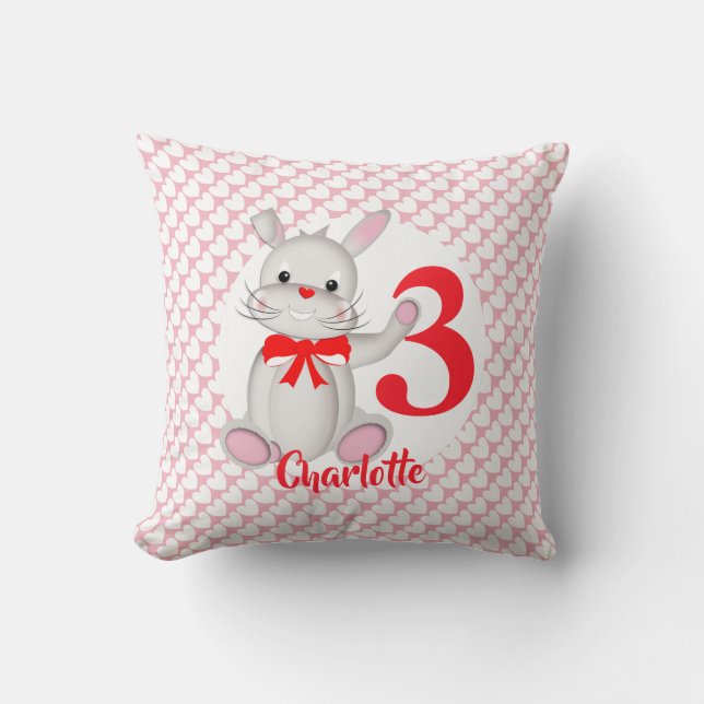 Almofada Cartoon Bunny Rabbit Pink (Frente)