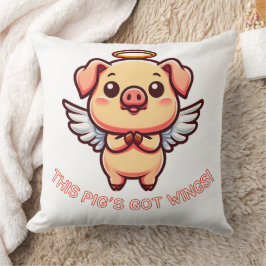 Almofada Cartoon das Asas do Pig Angel Bonito Halo
