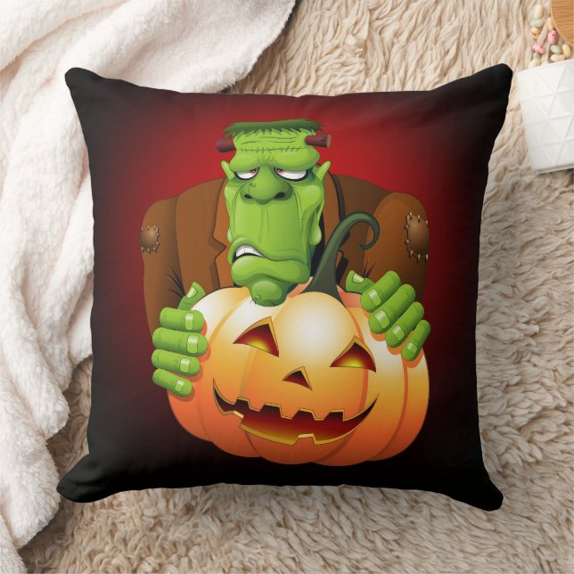 Almofada Cartoon Frankenstein Monster com Pumpkin (Cobertor)
