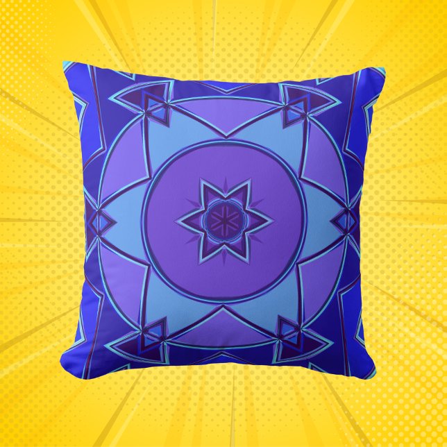 Almofada Cartoon Mandala Blue e Purple (Criador carregado)