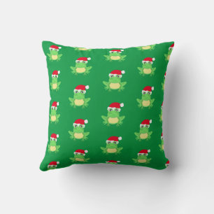 Almofada Cartoon Santa Hat do Sapo Verde Novelty Engraçado