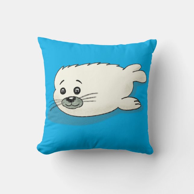 Almofada Cartoon Sweet Harp Seal (Frente)