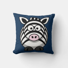 Almofada Cartoon Zebra no Marinho