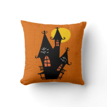 Casa assombrada o Dia das Bruxas retro