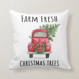 Almofada Casa da quinta bonito vermelha da árvore de Natal