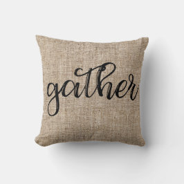 Almofada Casa de Campo Rustico Marrom Sacaria GROSSA Reunir