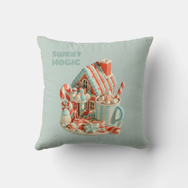 Almofada Casa de Doce 3D Pastel Magia Doce (Verso)