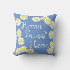 Almofada Casa doce Daisy Blue White e Amarelo