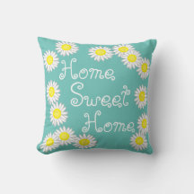 Casa doce Daisy Teal Green White e Amarelo