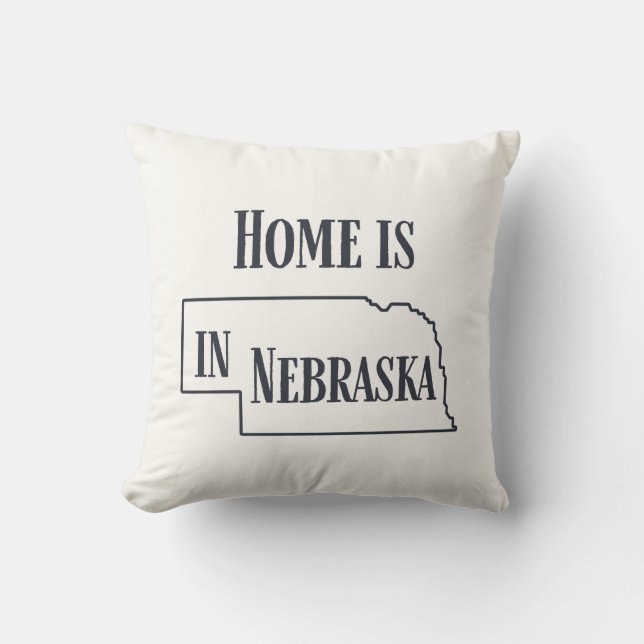 Almofada Casa é em Nebraska (Frente)