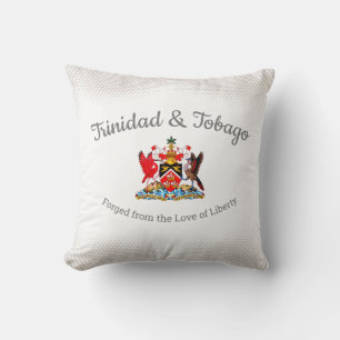 Almofada Casaco de armas de Trinidad e Tobago com padrão po
