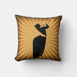 Almofada Casal De Dança Tan E Travesseiro decorativo Preto