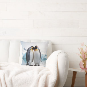 Almofada Casal De Pinguim Em Um Iceberg