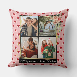 Almofada Casal Personalizado 4 Fotos Moderno Chic Elegante