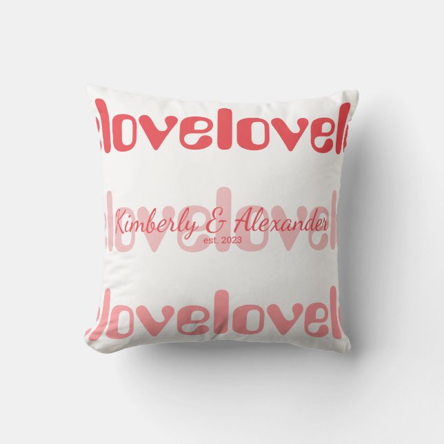 Almofada Casal Personalizado do dia de os namorados (Frente)