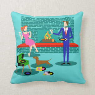 Almofada Casal retro com travesseiro decorativo do cão