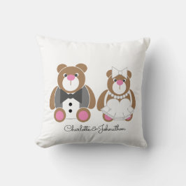 Almofada Casamento branco de ursinho