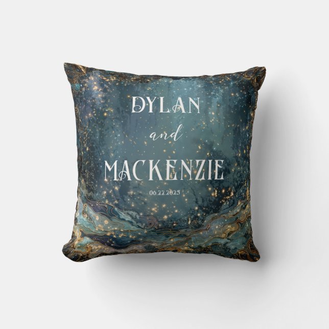 Almofada Casamento Celestial Marble Galaxy (Frente)