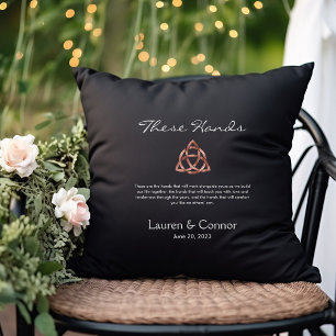 Almofada Casamento de Cerimônia de Vows Celtic Knot Handjei