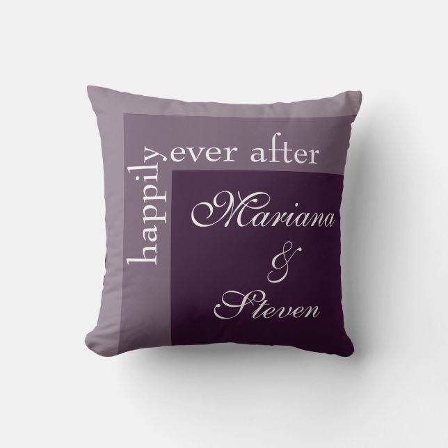 Almofada Casamento de Letra de Forma Chic Moderno Simples R (Frente)