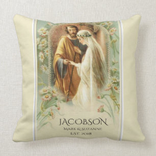 Almofada Casamento de St Joseph da Virgem Maria do Natal