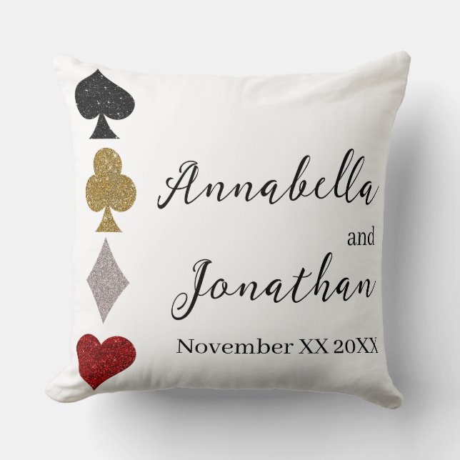 Almofada Casamento do cassino Las Vegas (Frente)