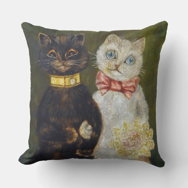 Almofada Casamento do gato, Louis Wain (Frente)