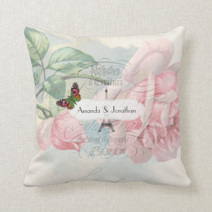 Almofada Casamento em Paris Vintage Shabby-Chic Rosa Person