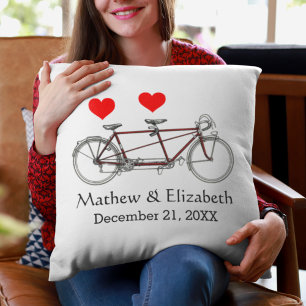 Almofada Casamento feito sob encomenda da bicicleta em