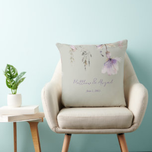 Almofada Casamento Floral Sage & Lavanda Personalizado