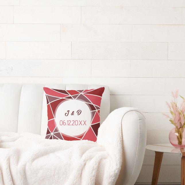 Almofada Casamento Geométrico Elegante (Sofá)
