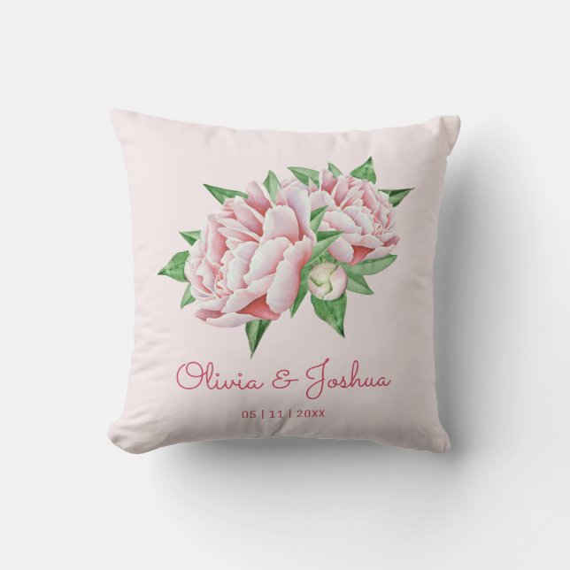 Almofada Casamento Pink Peony (Frente)