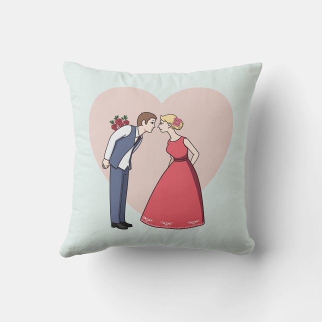 Almofada casamento presente-de-casamento interior-romântico (Verso)